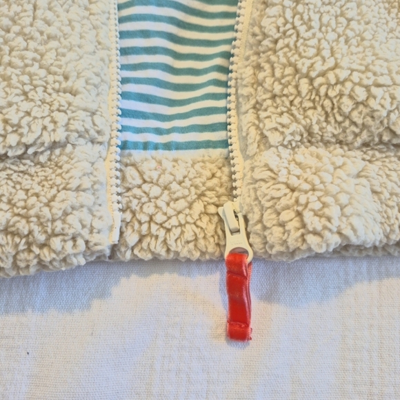 Mini Boden girls size 9-10 years hooded Sherpa fleece jersey lined vest VGUC - Picture 4 of 6